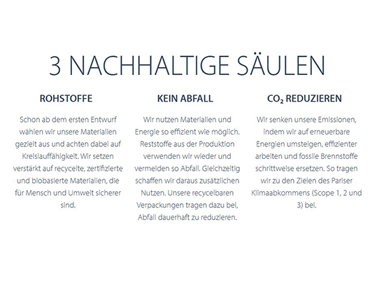 3 Nachhaltige Säulen